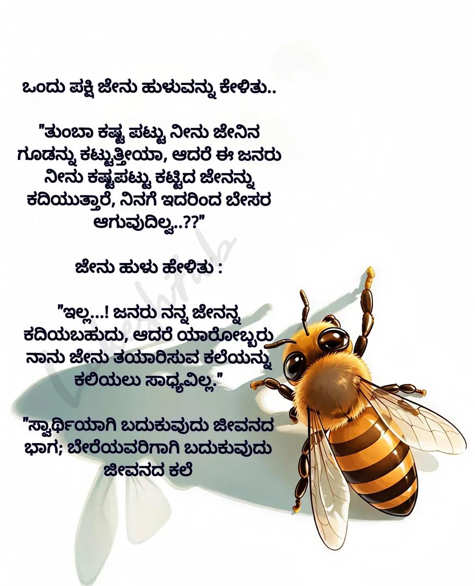 ಒಂದು ಪಕ್ಷಿ ಜೇನು ಹುಳುವನ್ನು ಕೇಳಿತು..